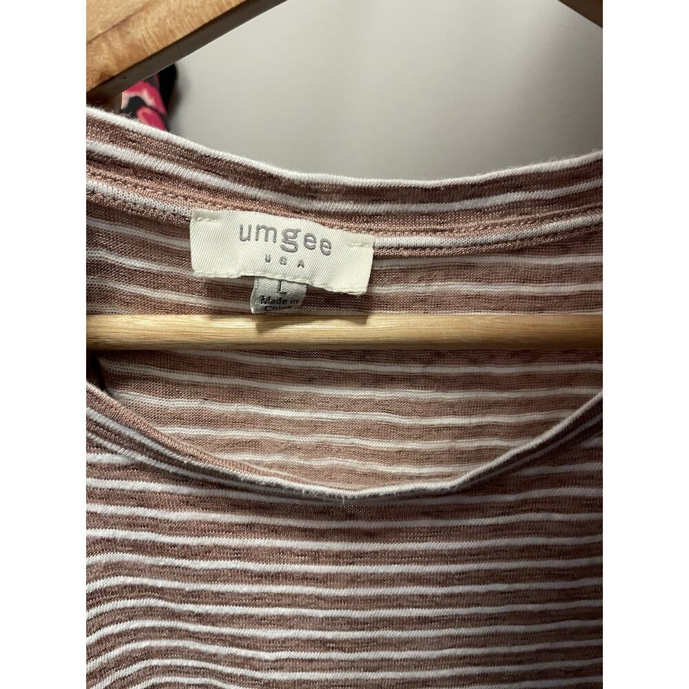 Umgee Boho Striped Casual Tie Waist Sleeveless Dress Size Large XL Comfort Beach - Picture 4 of 7